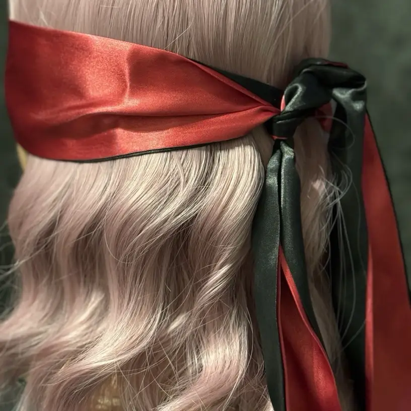 Luxury silk blindfold for sleep and sensory play, soft and adjustable, available in multiple colors