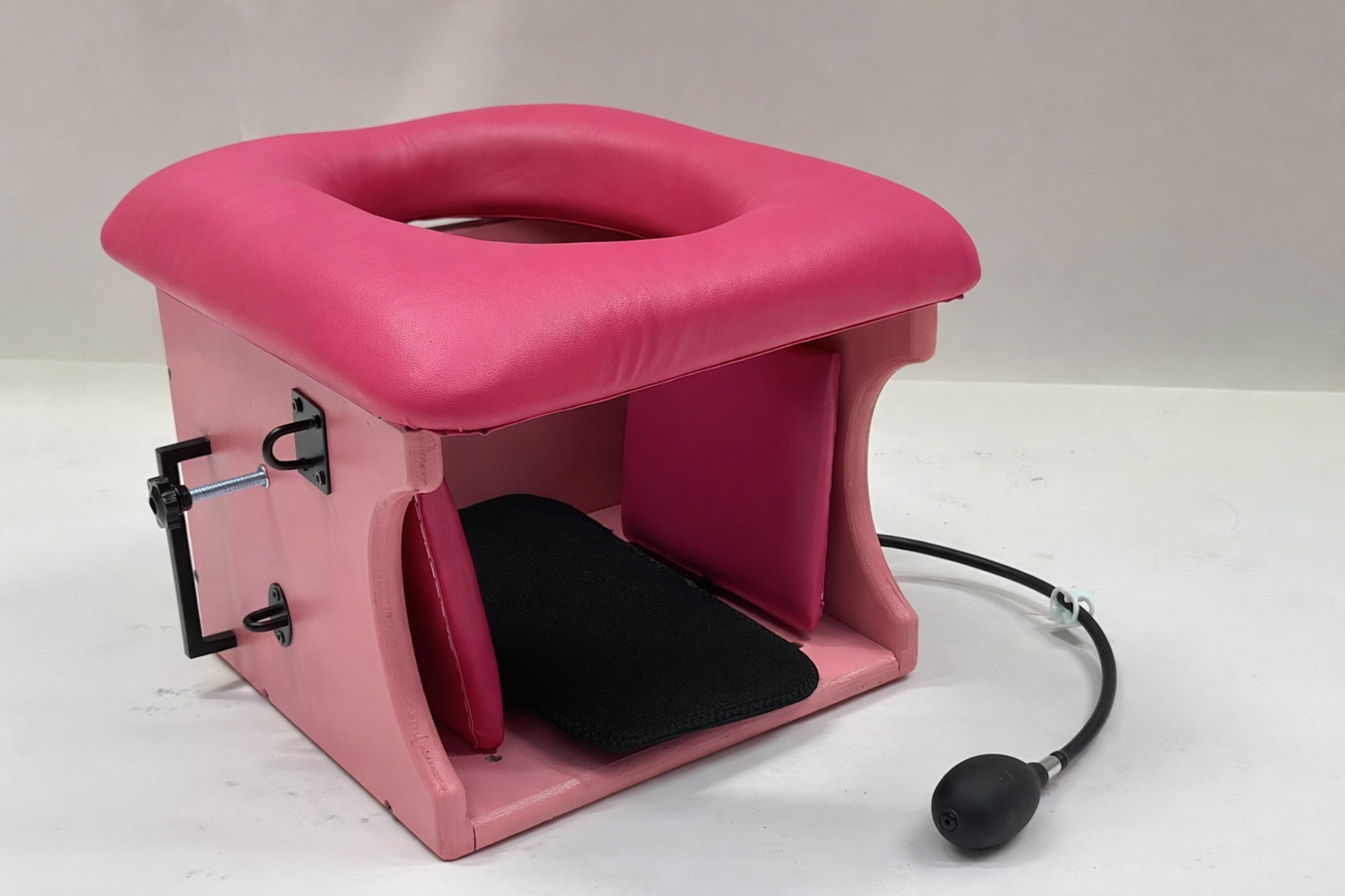 Smotherbox Queening Throne – Adjustable Sensory Control BDSM Chair (Pink/HotPink)