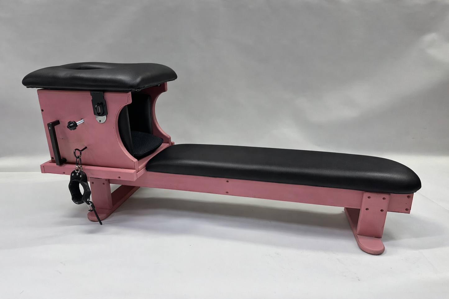 Smotherbox Queening Throne + Bench Set – Luxury BDSM Sensory Control Furniture (Pink/Black)