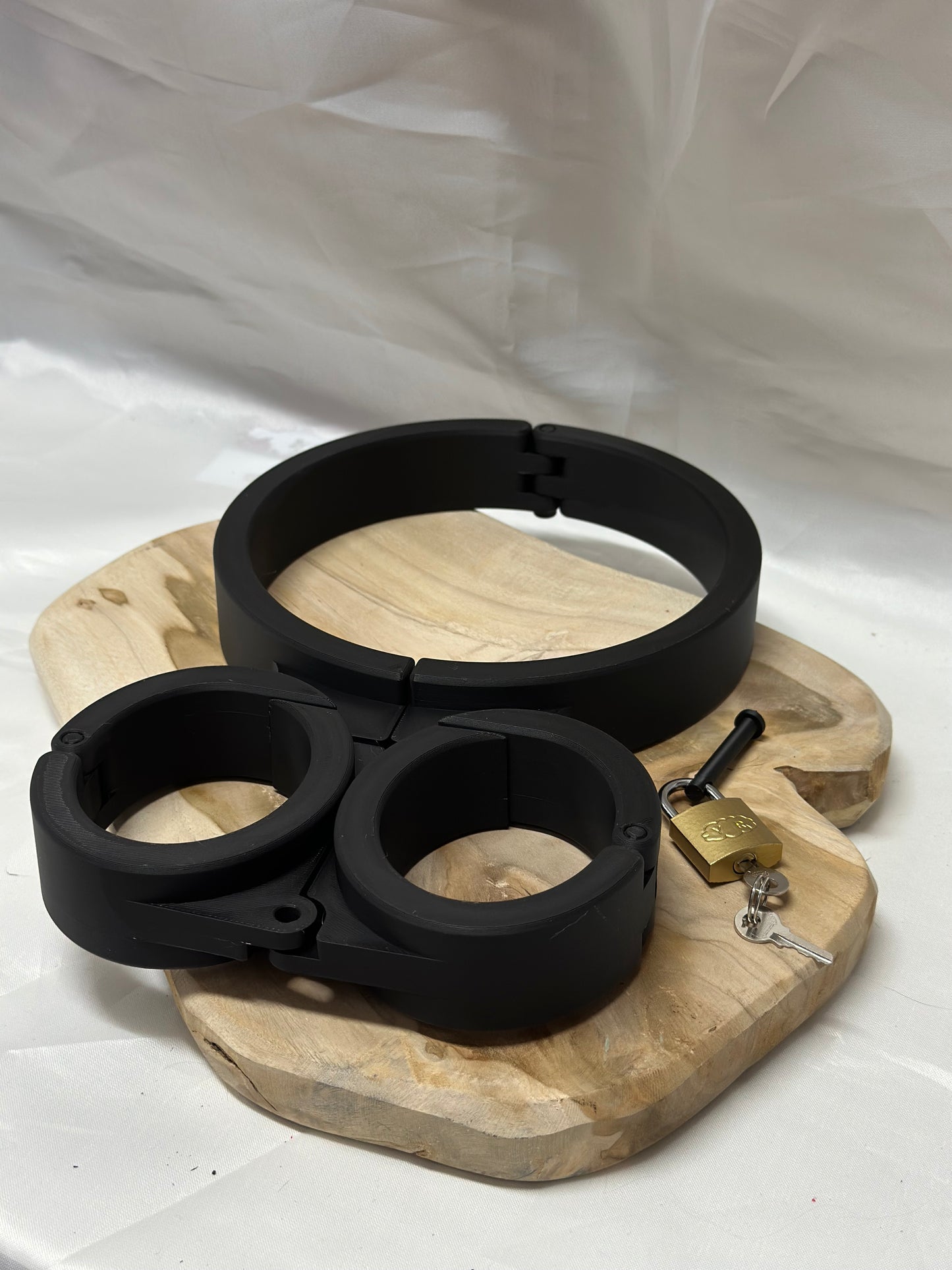 BDSM Rigid Fiddle – Reverse Neck & Wrist Restraint Pillory | Self-Bondage Device | Fetish Cuffs for Kinky Restraint Play