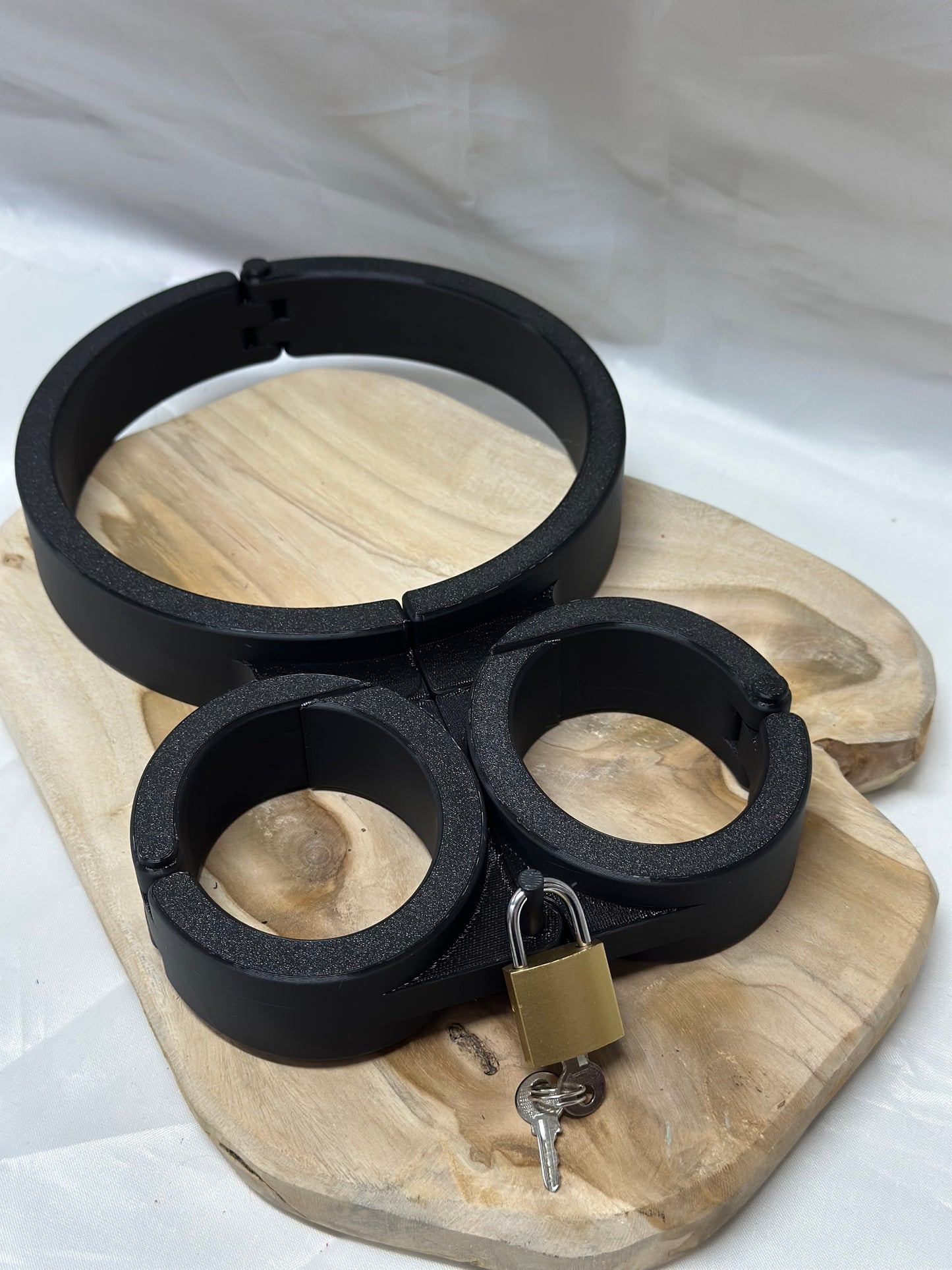 BDSM Rigid Fiddle – Reverse Neck & Wrist Restraint Pillory | Self-Bondage Device | Fetish Cuffs for Kinky Restraint Play