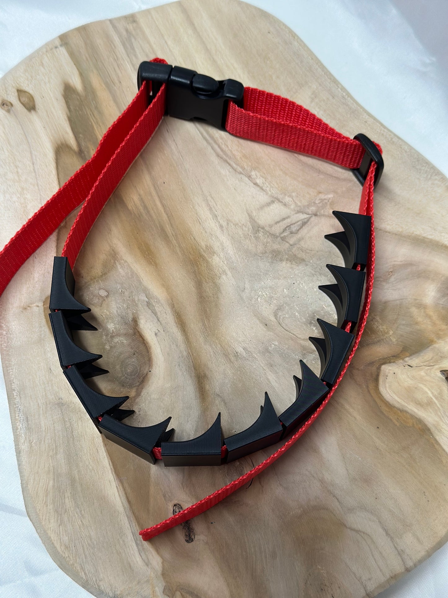 Adjustable cilicium spiked belt with polyester strap and PLA spikes for BDSM discipline play