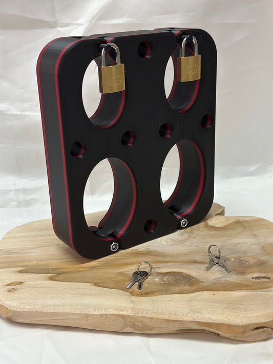 Rigid Wrist & Ankle Stocks – Portable Tickle Stock Restraint with Locking System