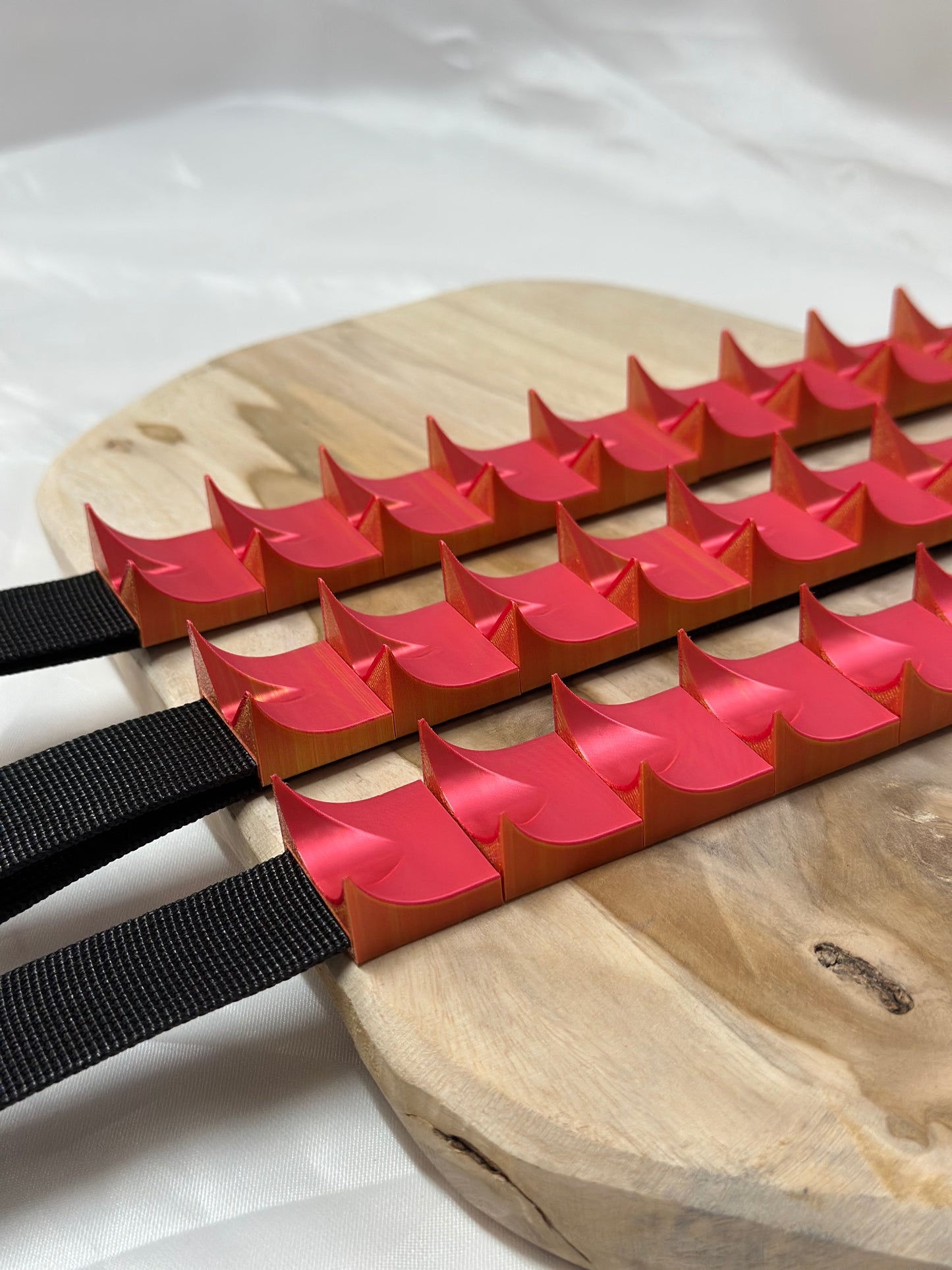 Adjustable cilicium spiked belt with polyester strap and PLA spikes for BDSM discipline play