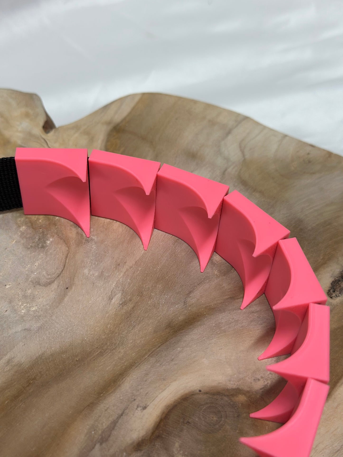 Adjustable cilicium spiked belt with polyester strap and PLA spikes for BDSM discipline play