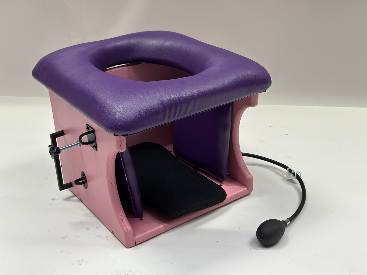 Smotherbox Queening Throne – Adjustable Sensory Control BDSM Chair (Pink/Purple)