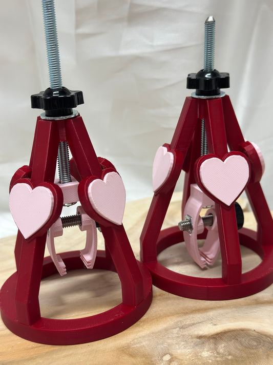 Adjustable Nipple Clamp & Stretcher Hearts – PLA & Metal Sensory Play Set (Standard / Short / Long / Ultimate)