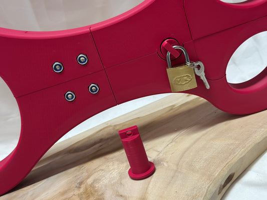 BDSM Rigid Fiddle – Neck & Wrist Pillory Restraint Device for Self-Bondage & Roleplay