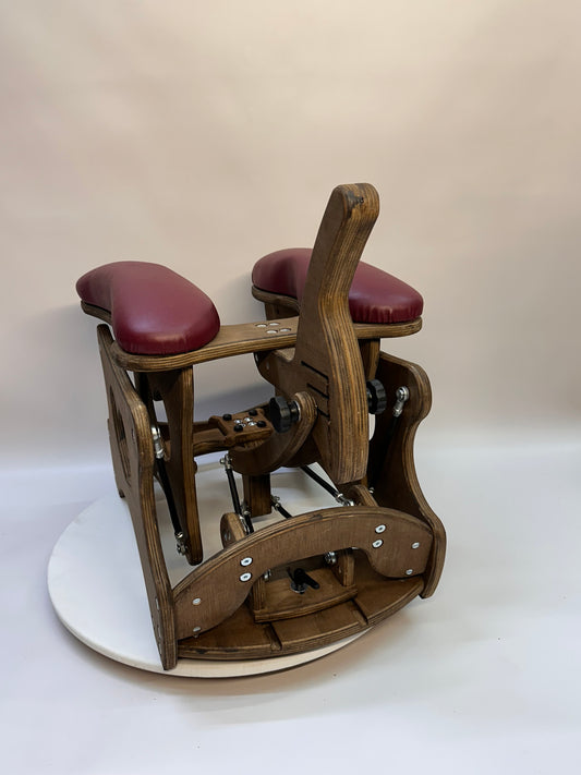 Intense Rocker – Luxury Adjustable BDSM Chair (Brown/Bordeaux)