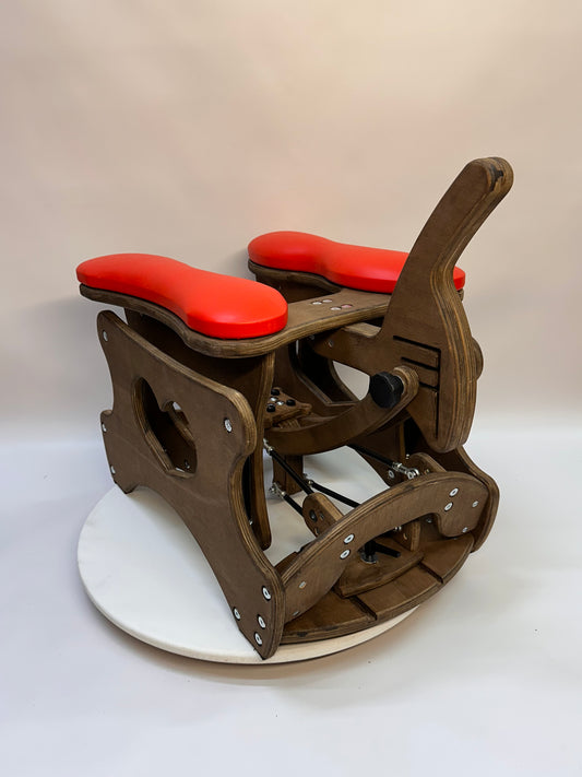Intense Rocker – Luxury Adjustable BDSM Chair (Brown/Red)