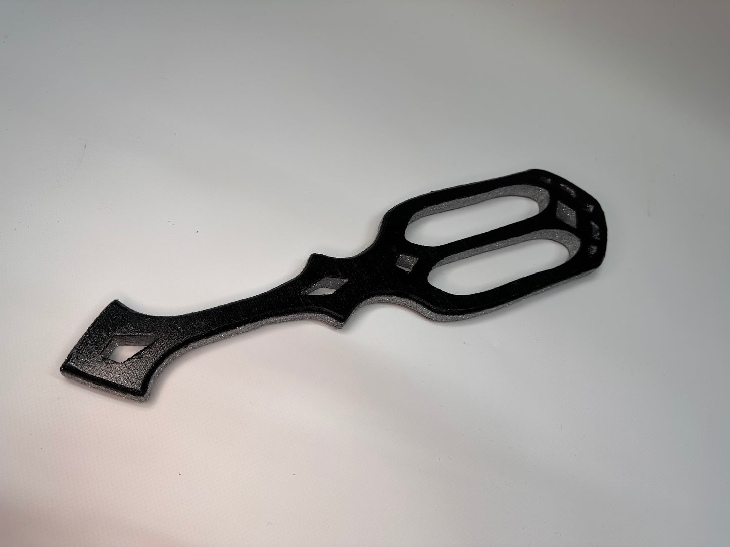 Black - Silver glitter Gothic Cathedral Paddle – Handcrafted Hardwood Impact Toy for BDSM Play