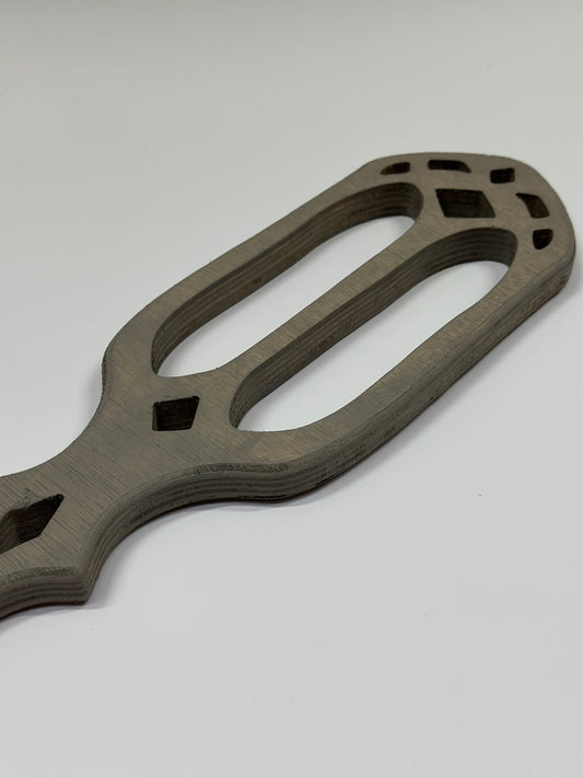 Gothic paddle for impact play – hardwood spanking tool