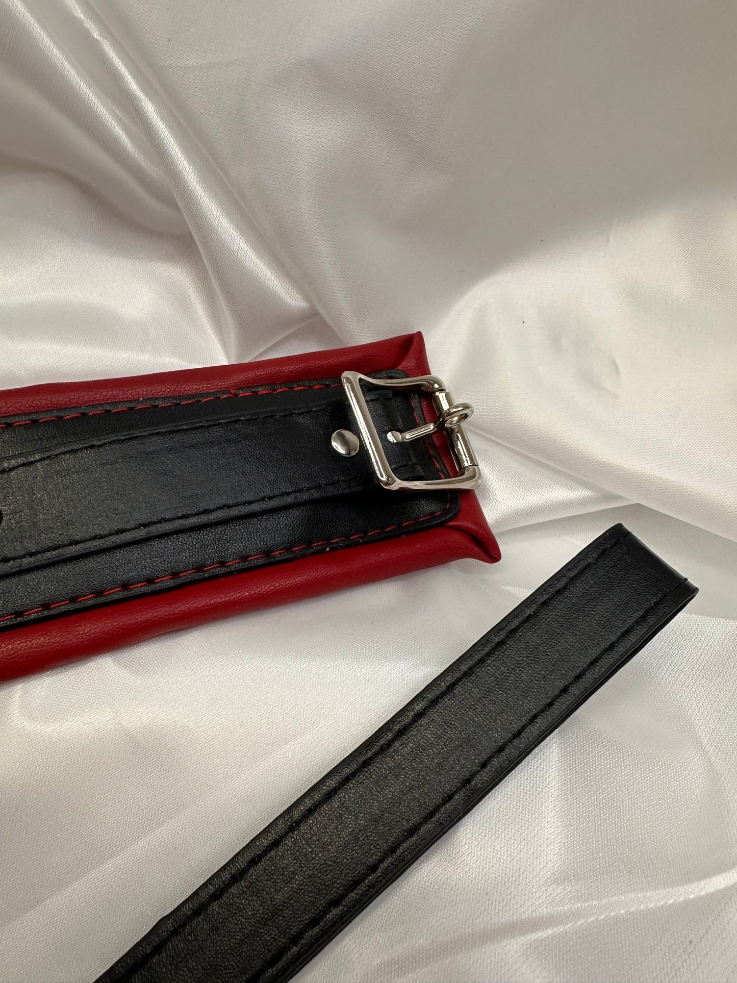 Luxury Leather Collar with Metal Leash – Elegant & Durable Restraint
