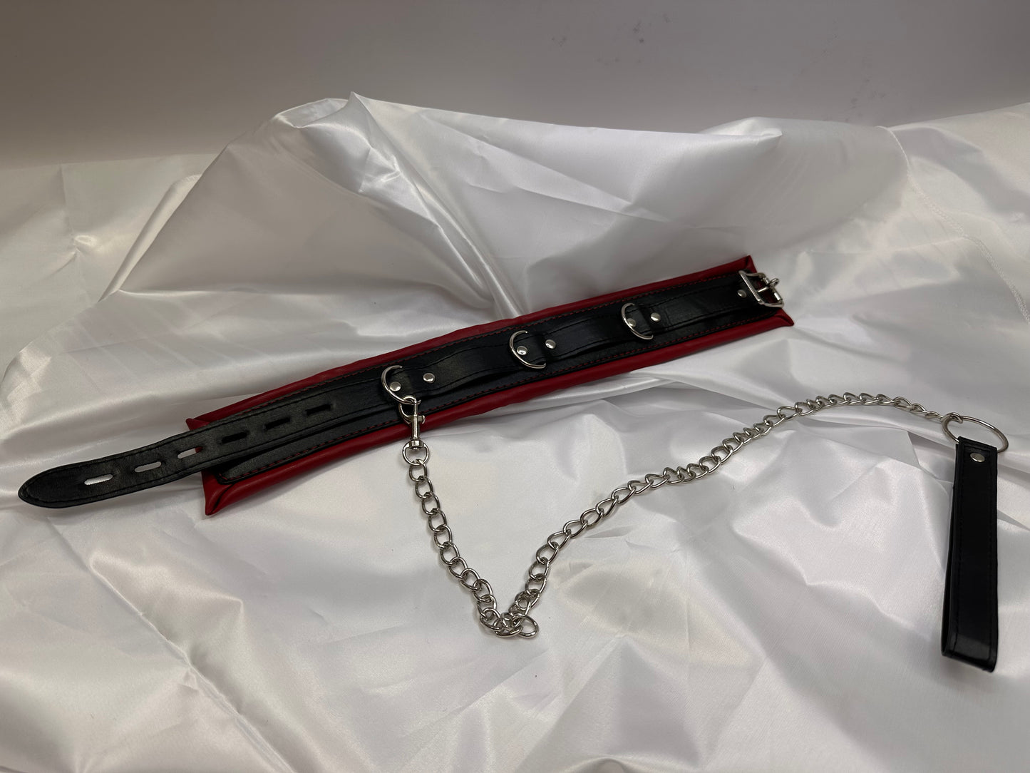 Luxury Leather Collar with Metal Leash – Elegant & Durable Restraint