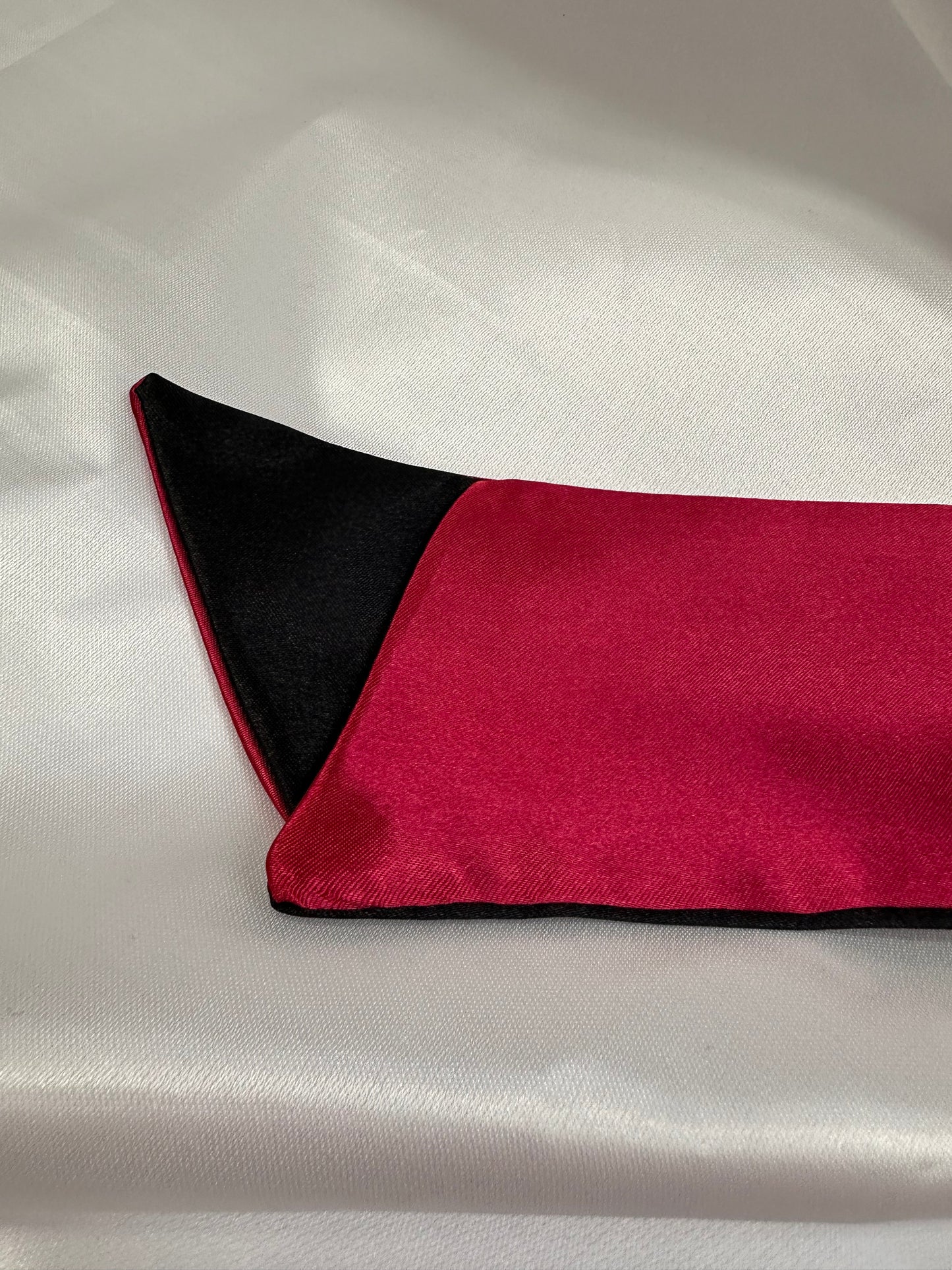 Black-Red Luxury Silk Blindfold – Soft, Sensual & Comfortable for Sleep & Sensory Play