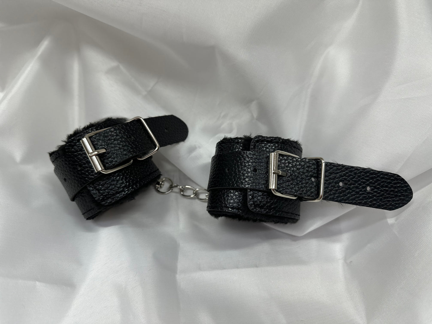 Red Soft Faux Leather Handcuffs β Adjustable, Comfortable & Stylish