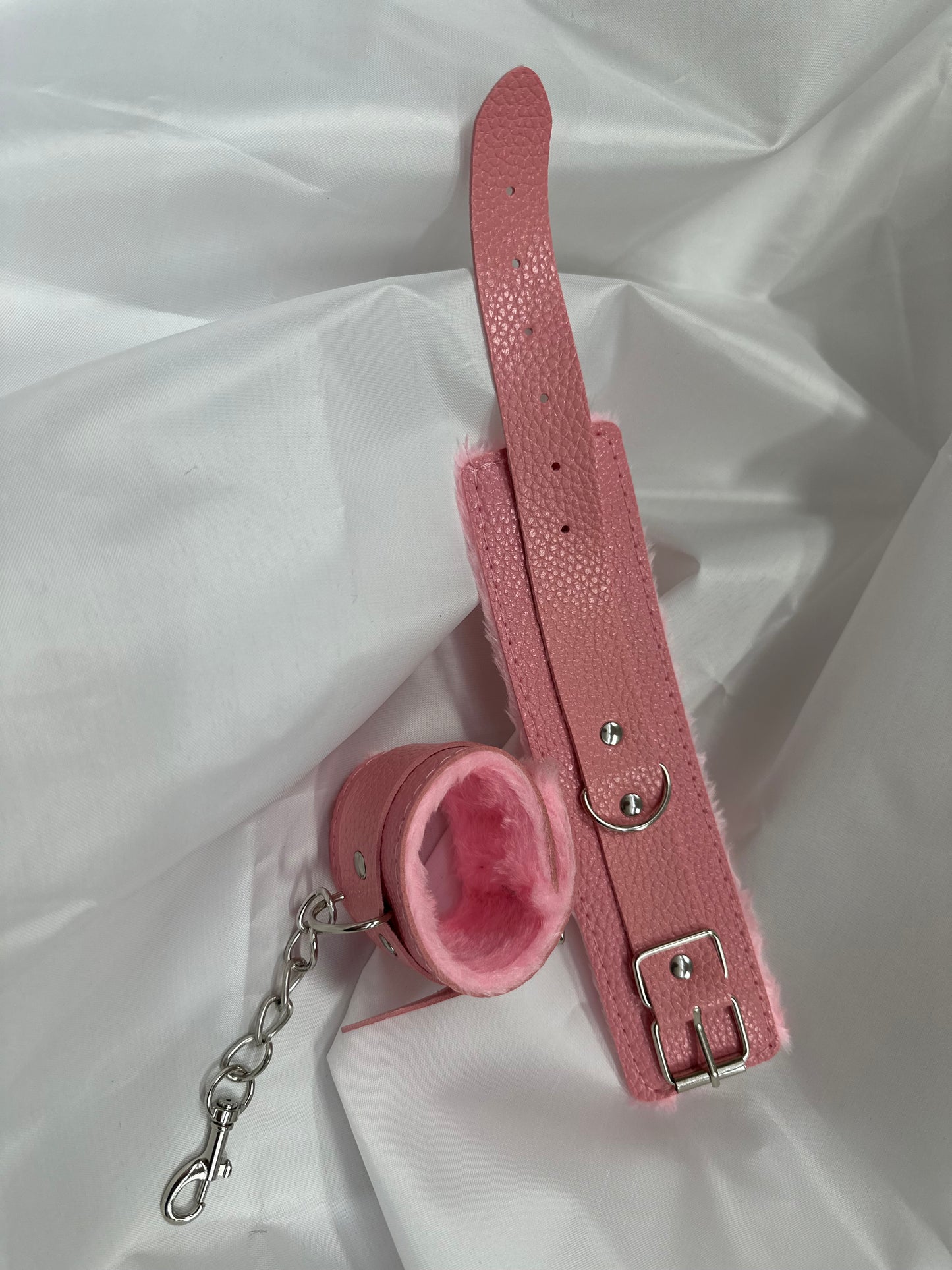 Red Soft Faux Leather Handcuffs β Adjustable, Comfortable & Stylish
