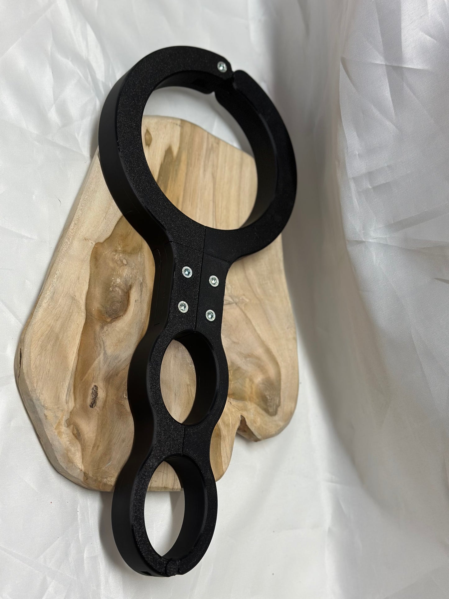 BDSM Rigid Fiddle – Neck & Wrist Restraint Pillory | Self-Bondage Device | Fetish Cuffs for Kinky Restraint Play