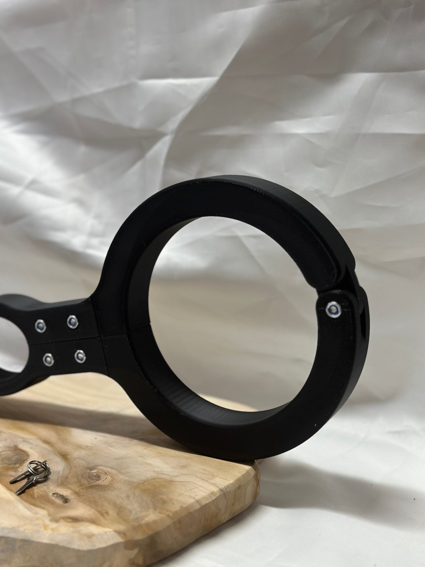 BDSM Rigid Fiddle – Neck & Wrist Restraint Pillory | Self-Bondage Device | Fetish Cuffs for Kinky Restraint Play
