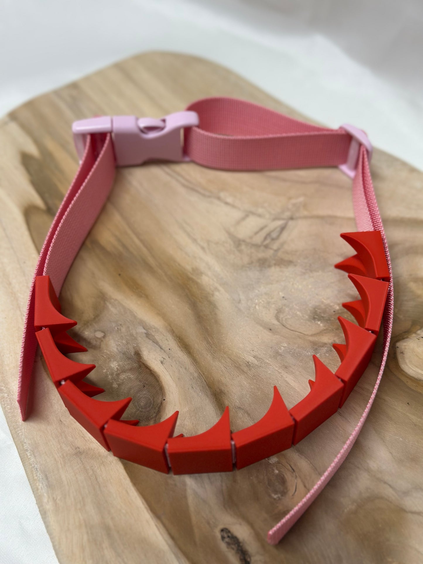 Adjustable cilicium spiked belt with polyester strap and PLA spikes for BDSM discipline play