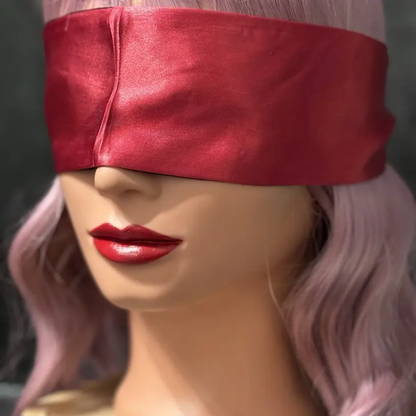 Luxury silk blindfold for sleep and sensory play, soft and adjustable, available in multiple colors