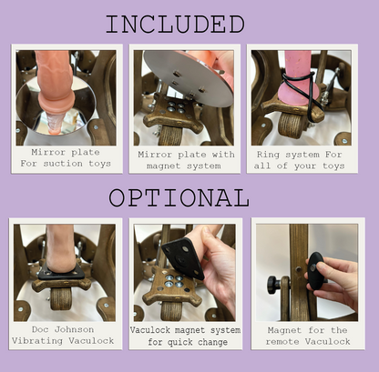 Intense Rocker – Luxury Adjustable BDSM Chair (Brown/Pink)