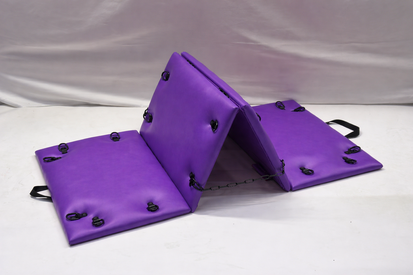 Purple Folding Spanking Bench – Portable Luxury Bondage Bench & Restraint Furniture