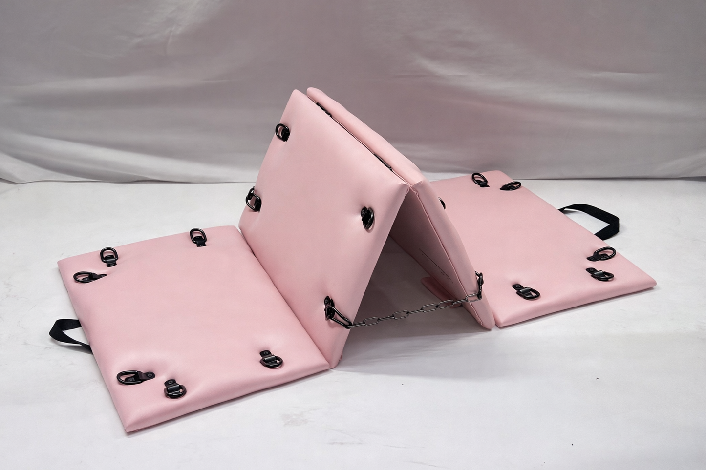 Pink Folding Spanking Bench – Portable Luxury Bondage Bench & Restraint Furniture