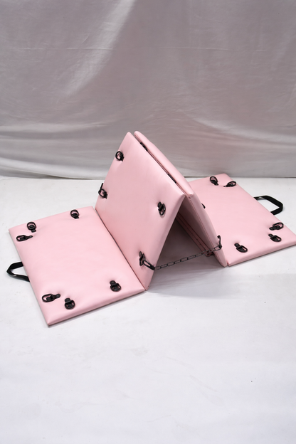 Pink Folding Spanking Bench – Portable Luxury Bondage Bench & Restraint Furniture