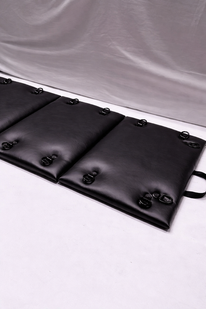 Black Folding Spanking Bench – Portable Luxury Bondage Bench & Restraint Furniture