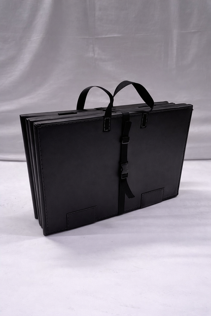 Black Folding Spanking Bench – Portable Luxury Bondage Bench & Restraint Furniture