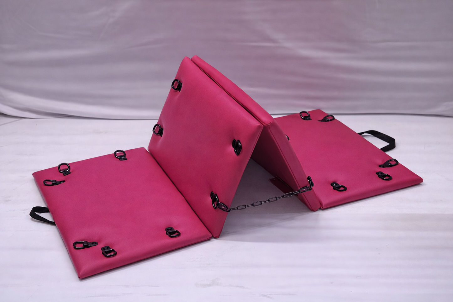 Hot pink Folding Spanking Bench – Portable Luxury Bondage Bench & Restraint Furniture