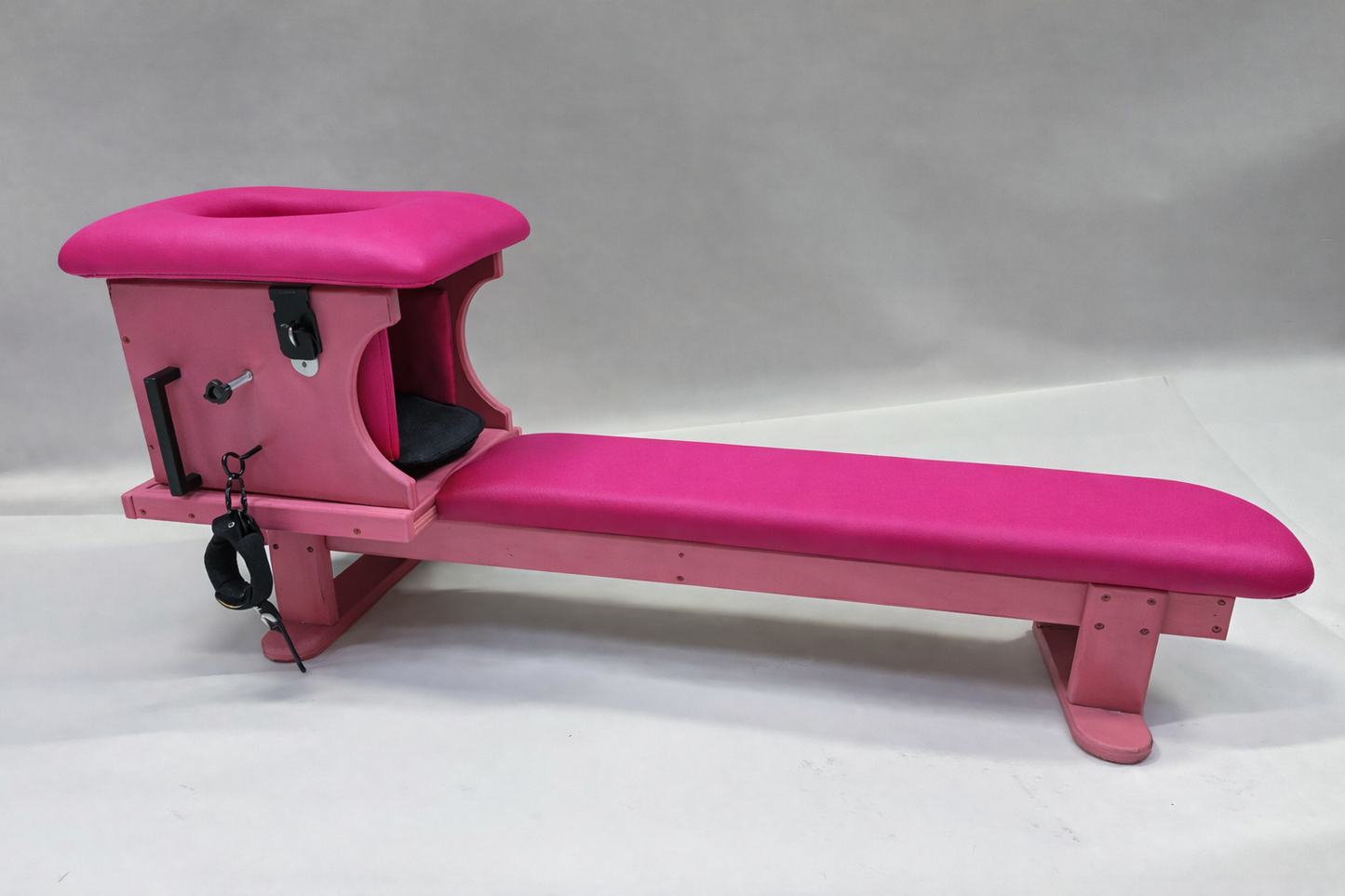 Smotherbox Queening Throne + Bench Set – Luxury BDSM Sensory Control Furniture (Pink/HotPink)