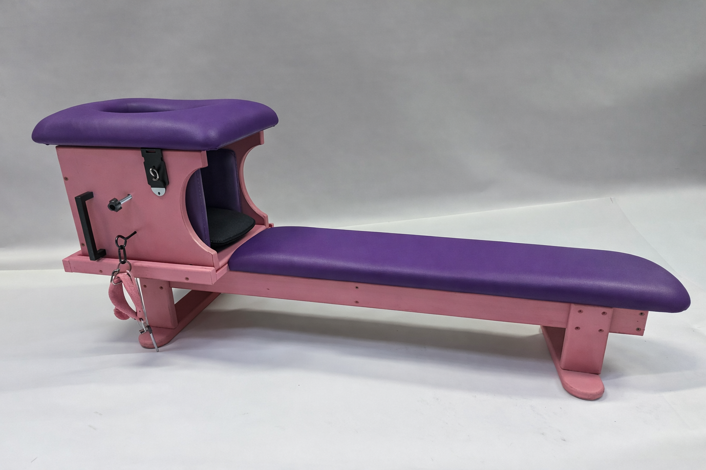 Smotherbox Queening Throne + Bench Set – Luxury BDSM Sensory Control Furniture (Pink/Purple)
