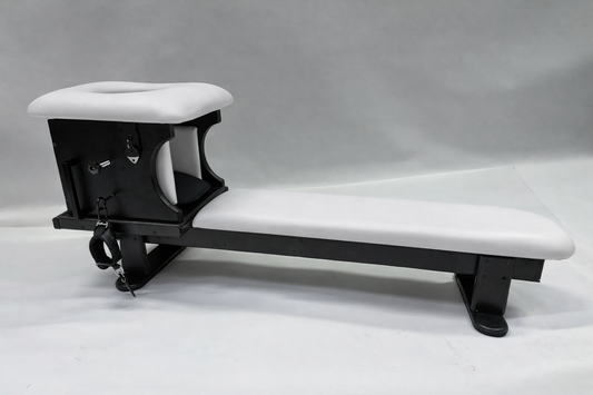 Smotherbox Queening Throne + Bench Set – Luxury BDSM Sensory Control Furniture (Black/White)
