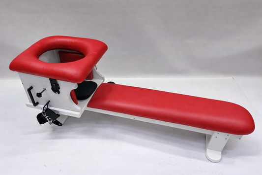 Smotherbox Queening Throne + Bench Set – Luxury BDSM Sensory Control Furniture (White/Red)