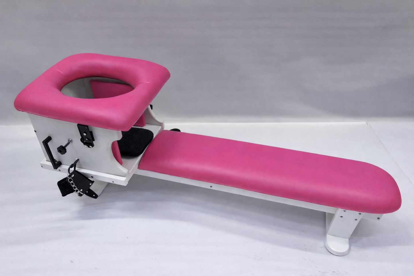 Smotherbox Queening Throne + Bench Set – Luxury Sensory Control Furniture (White/HotPink)