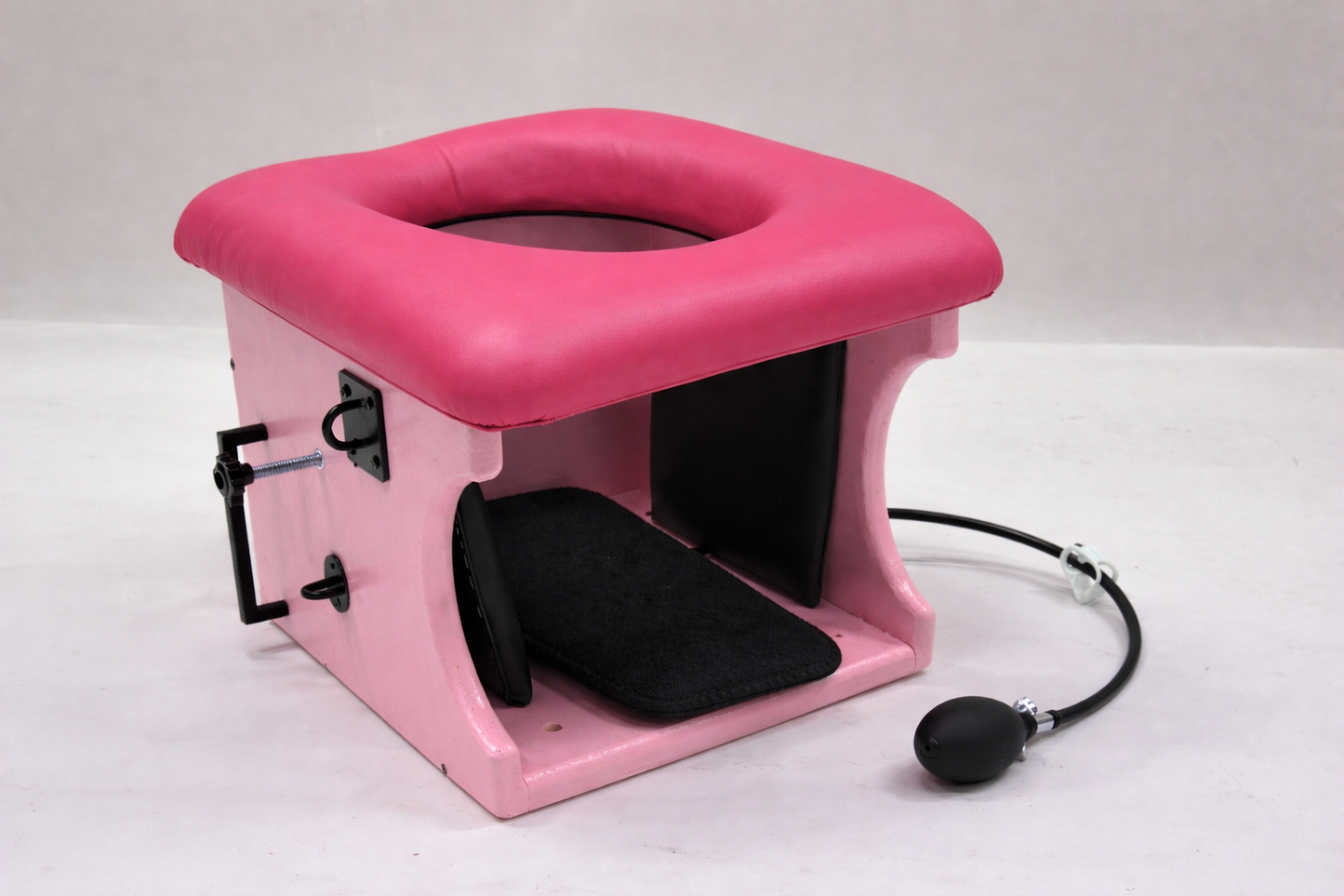 Smotherbox Queening Throne – Luxury Sensory Control BDSM Chair (Pink)