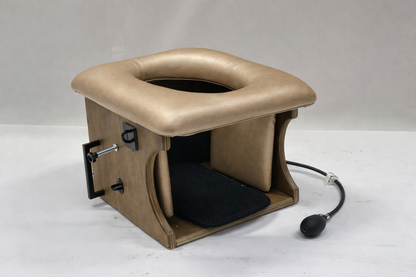 Smotherbox Queening Throne – Luxury Sensory Control BDSM Chair (Brown)