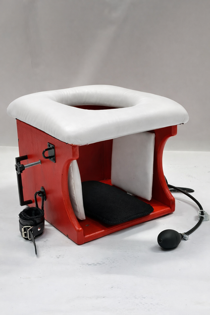 Smotherbox Queening Throne – Luxury Sensory Control BDSM Chair (Red)