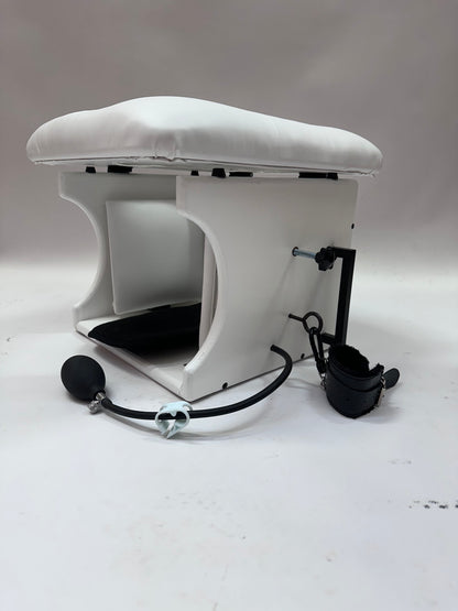 “Premium padded smotherbox for BDSM sensory deprivation play, adjustable size, safe restraint-ready design”