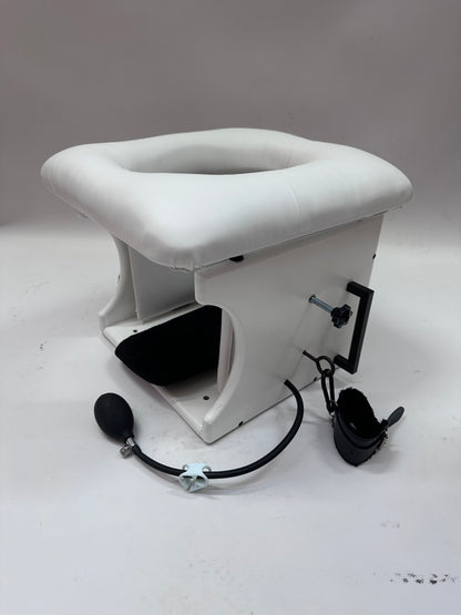 “Premium padded smotherbox for BDSM sensory deprivation play, adjustable size, safe restraint-ready design”