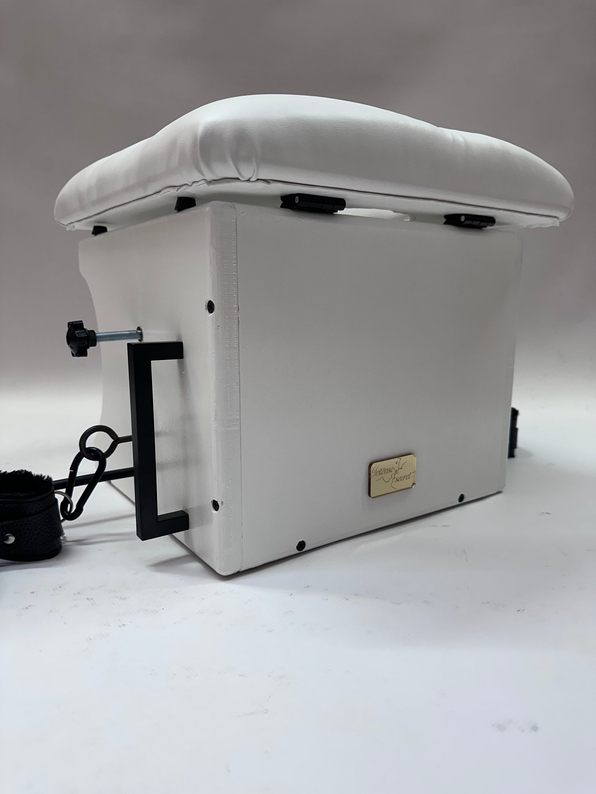 “Premium padded smotherbox for BDSM sensory deprivation play, adjustable size, safe restraint-ready design”