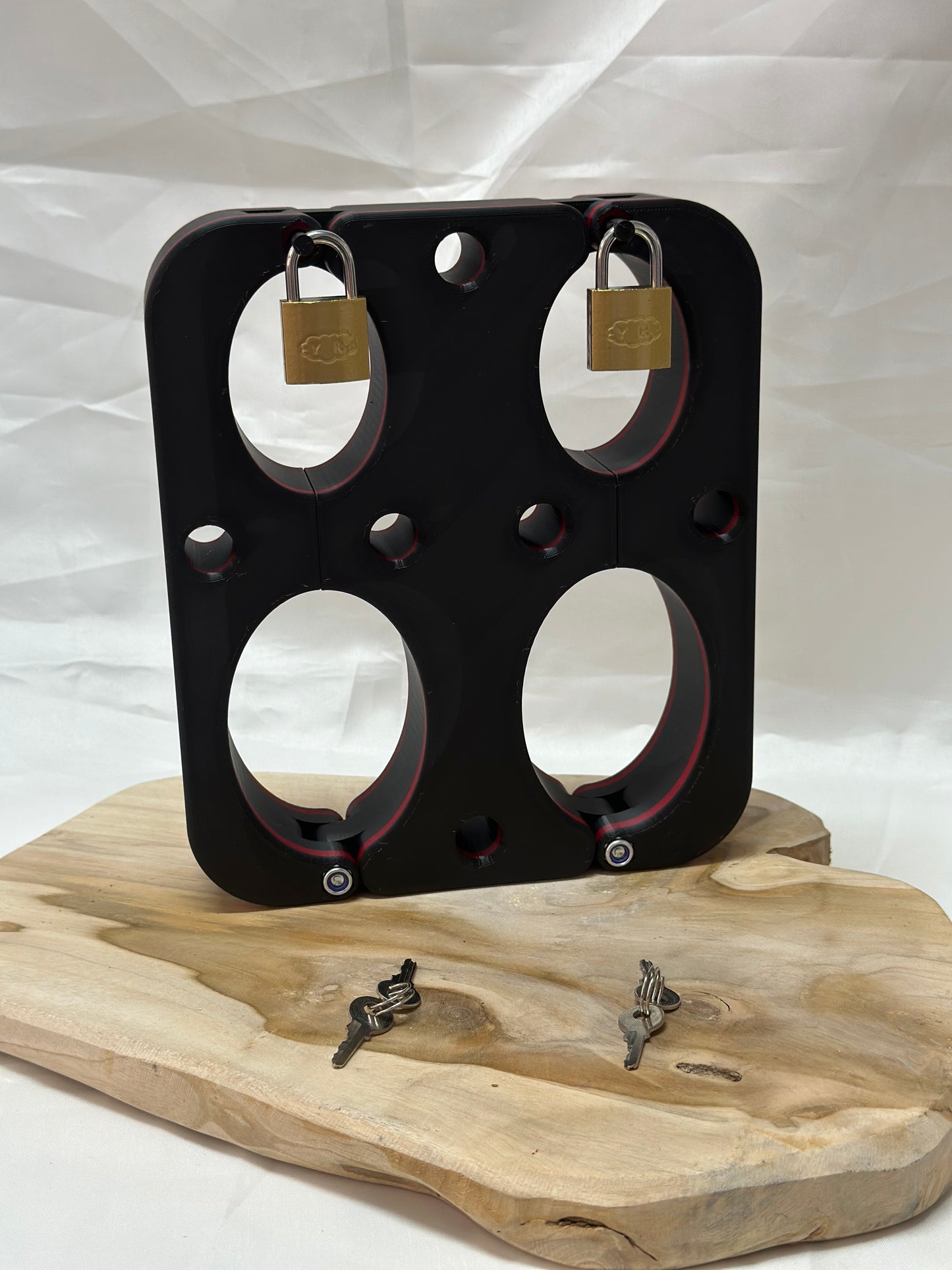Rigid Wrist & Ankle Stocks – Portable Tickle Stock Restraint with Locking System
