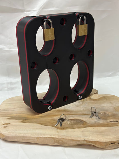 Rigid Wrist & Ankle Stocks – Portable Tickle Stock Restraint with Locking System