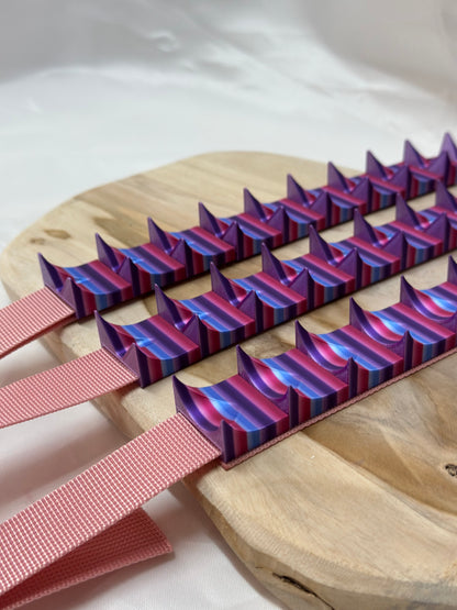 Adjustable cilicium spiked belt with polyester strap and PLA spikes for BDSM discipline play