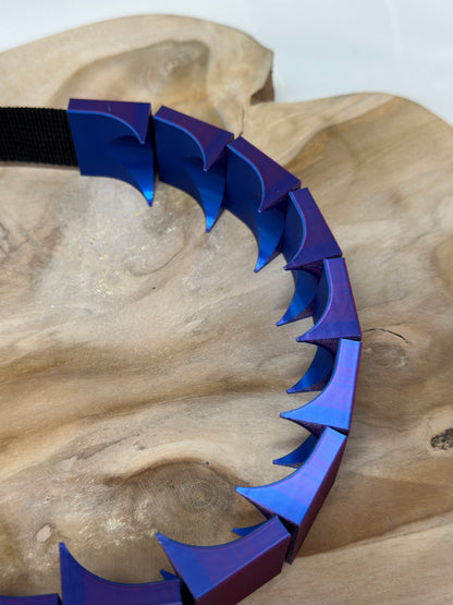 Adjustable cilicium spiked belt with polyester strap and PLA spikes for BDSM discipline play