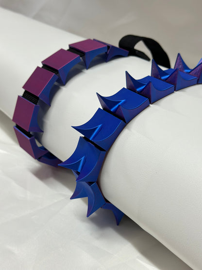 Adjustable cilicium spiked belt with polyester strap and PLA spikes for BDSM discipline play