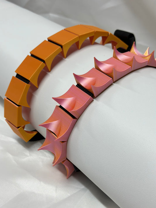 Adjustable cilicium spiked belt with polyester strap and PLA spikes for BDSM discipline play