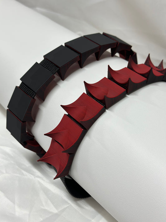 Adjustable cilicium spiked belt with polyester strap and PLA spikes for BDSM discipline play